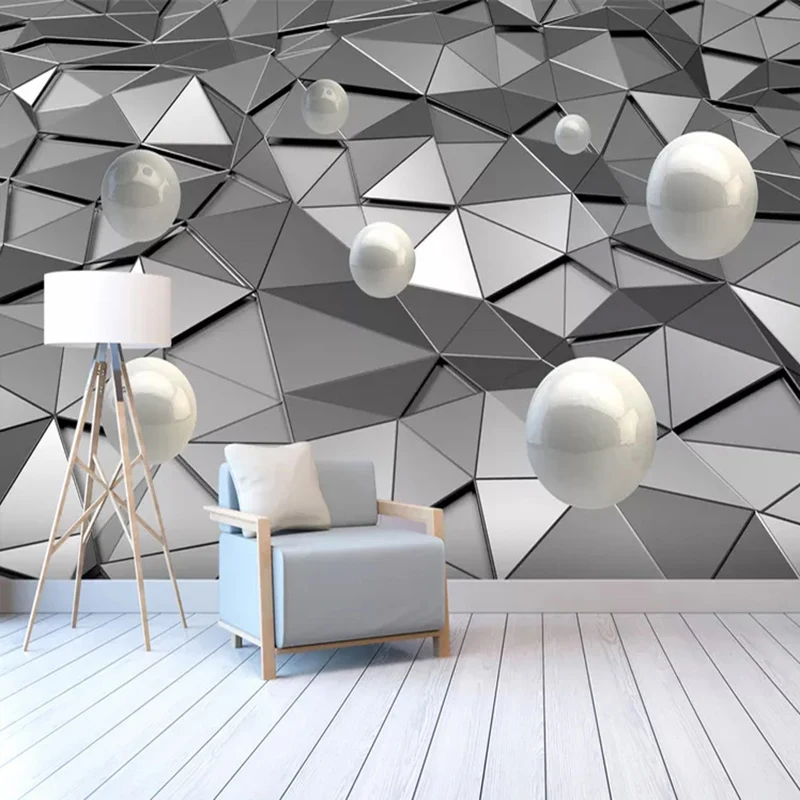 Пользовательские 3D обои Современная мода геометрическое настенное изображение с узором гостиная спальня фон настенный домашний декор Papel де Parede Sala