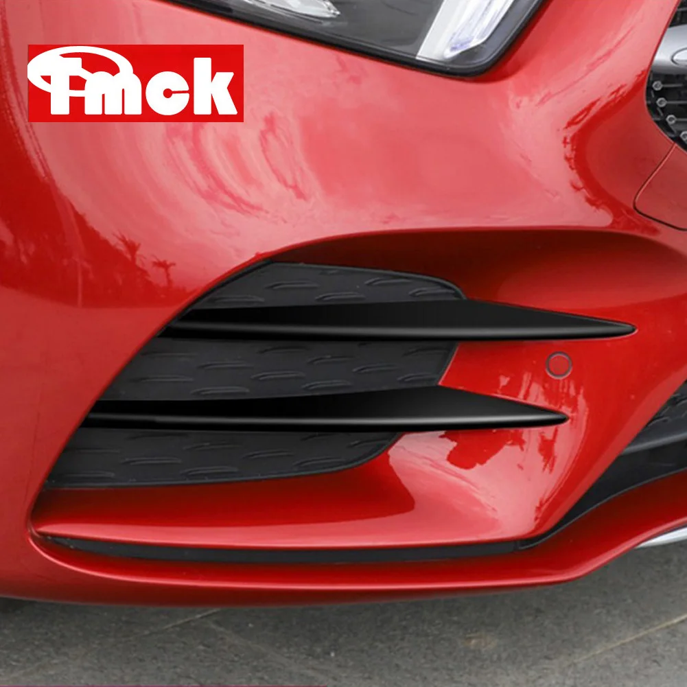 

4PCS ABS Chrome For Mercedes Benz A Class W177 A180 A200 2019+ Car Styling Accessories Front Fog Lamp Strips Trim Cover Sticker