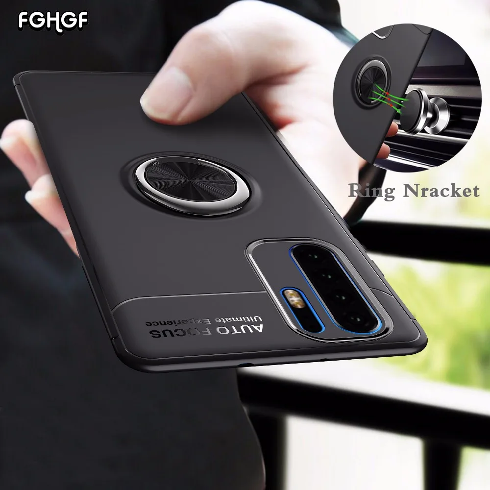 Ring Case For Huawei P30 Pro Lite Silicone Cover mate 20X 20 Magnetic Y7 Prime 2019 P Smart Shell |
