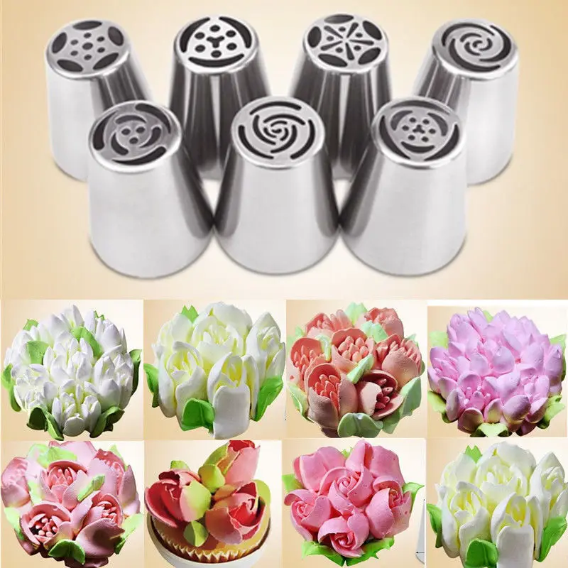 

1PC Stainless Steel Flower Icing Piping Nozzles Tips Pastry Cake Baking Tool