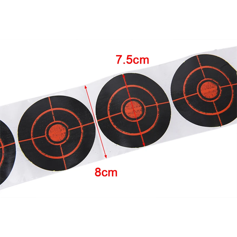 100pcs/250pcs Diameter 7.5cm Splatter Target Shooting Stickers Adhesive Shooting TargetPortable Field Target Shoot Accessories