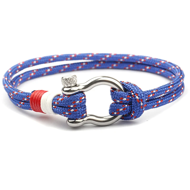 NIUYITID 2018 New Stainless Steel Buckle Men Bracelet Fashion Paracord Rope Navy Style Male Charm Braclet Jewelry High Quality (4)