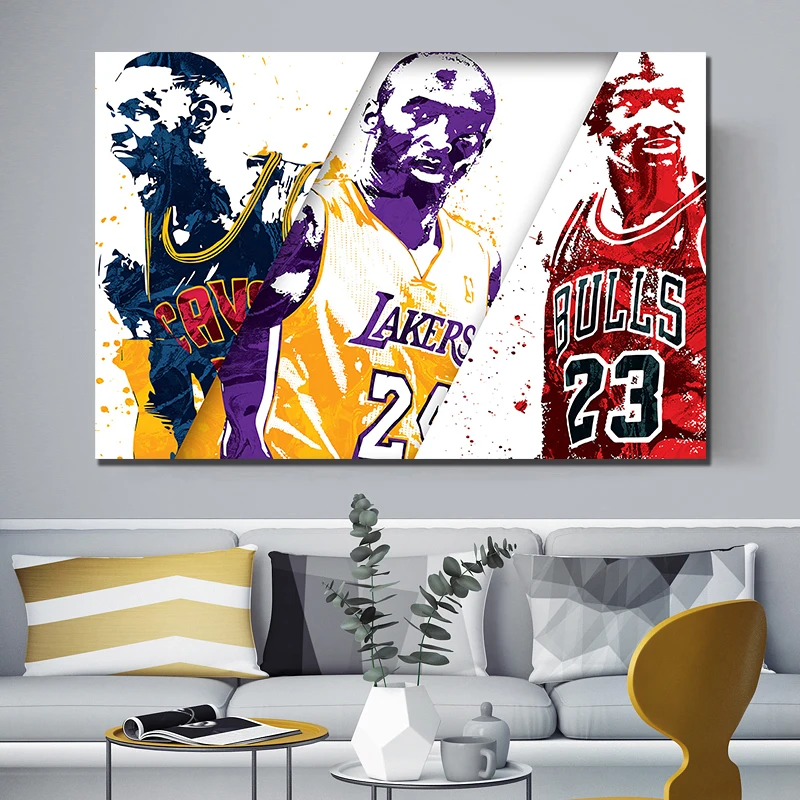 ليبرون جيمس مايكل الأردن و كوبي براينت نجم كرة السلة الرياضة قماش ملصق جدار الفن طباعة الاطفال ديكور رجل الكهف ديكور المنزل ليبرون جيمس مايكل الأردن و كوبي براينت نجم كرة السلة الرياضة قماش ملصق جدار الفن طباعة الاطفال ديكور رجل الكهف ديكور المنزل