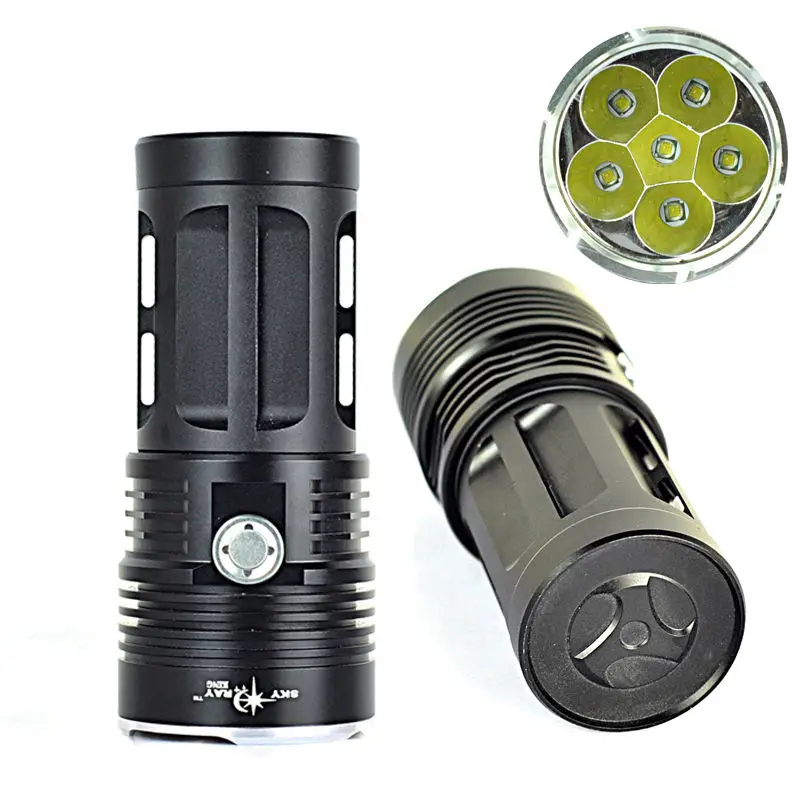 SKYRAY-King-6x-Cree-XML-T6-3Mode-11000LM-LED-Flashligh-Torch-Light-Black-Power-By-4x18650 (3)