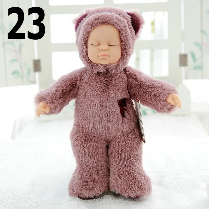 25 см силиконовая кукла reborn baby doll 17 дюймов спящие Младенцы reborn closplay кролик розовый белый Рождественский подарок для детей