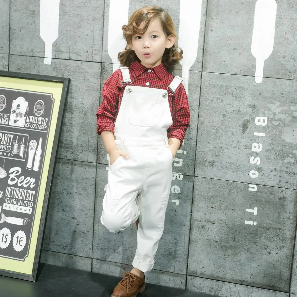 boys white overalls