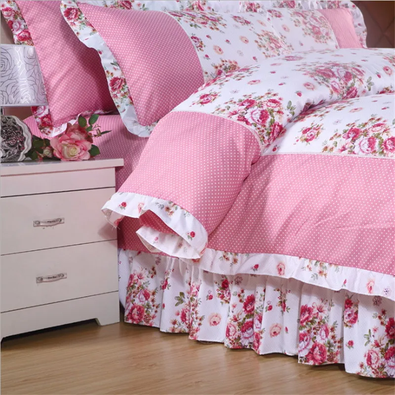 new-style-Small-flower-pattern-lace-3D-bedding-High-quality-4pcs-1pcs-quilt-cover-1pcs-bed (1)