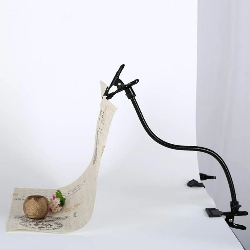 

Iron Camera Background Holder Clamp Dual Head Flexible Arm Connector Clip Reflector Light Stand Photography Accessories