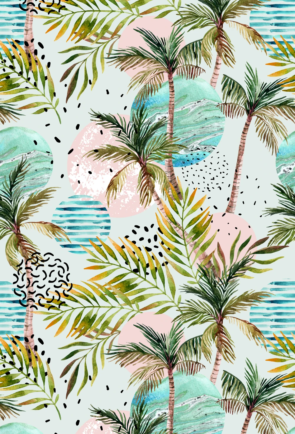 coconut tree photography backdrop summer theme children