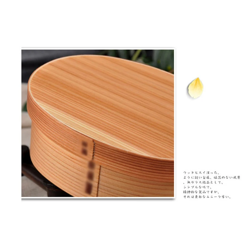 Japanese Style Wood Bento Boxes With Compartment Portable Travel Picnic Lunch Box Sushi Food Container for Kids School Student