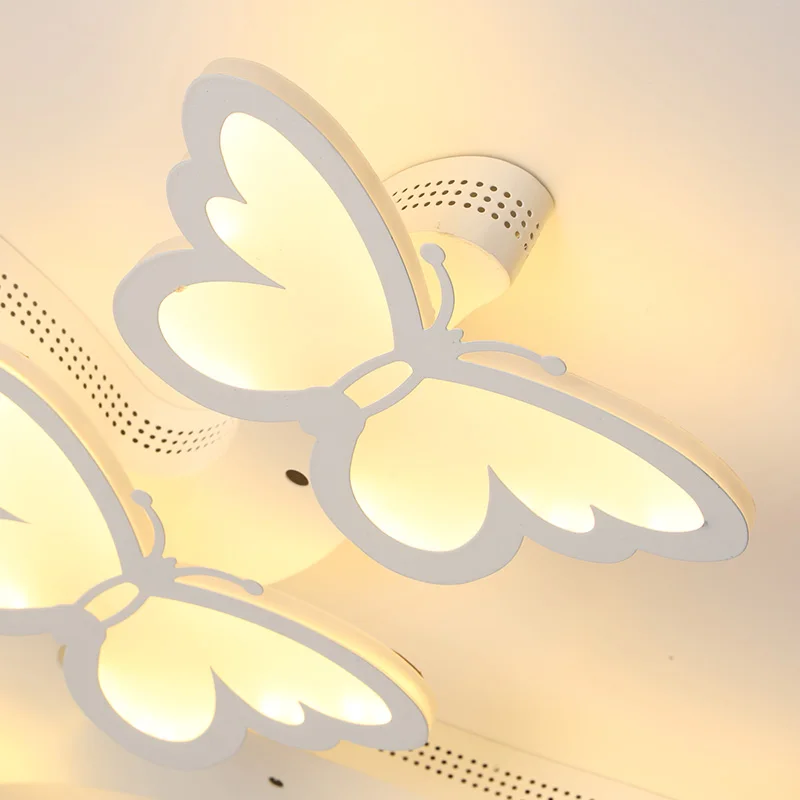 Современные и короткие светодиодные потолочные светильники butterfly lam лампы для