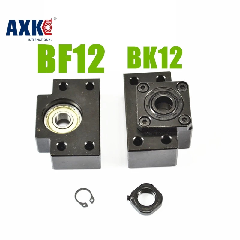

AXK BK12 BF12 for SFU1605 ballscrew angular contact BK12 1pc BF12 for SFU1605 SFU1604 Ball Screw End Support CNC parts BK/BF12