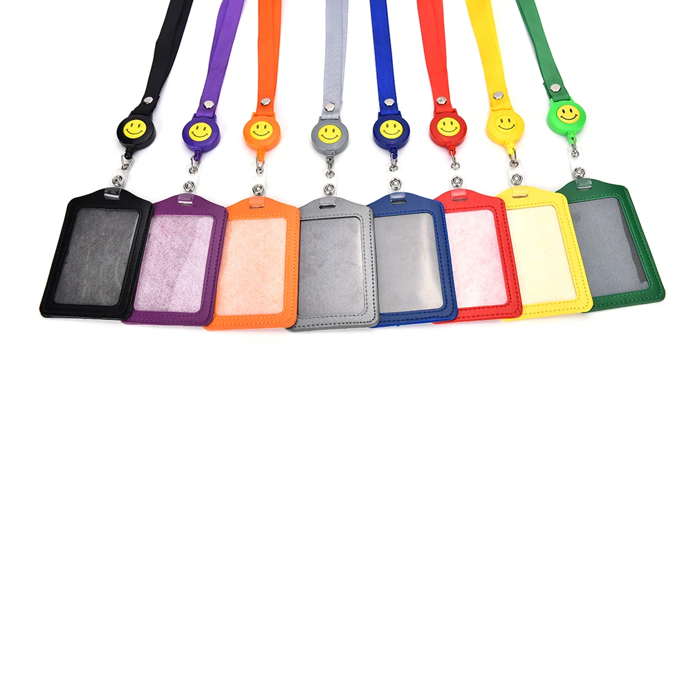 1pcs Id Card Holder Face Reel Lanyard Name Credit Holders Bank Aeproduct Getsubject