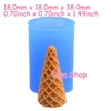 XYL178 38mm 3D Ice Cream Cone Silicone Mold Dessert Candy Chocolate Fondant Sugarcraft Resin Polymer Clay Jewelry Pendant Charm ► Photo 2/6