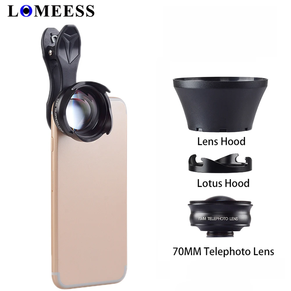 HD 70mm Telephoto Phone Lens Professional Portrait lens 2.5X Telephoto