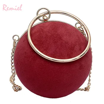 

Women's Designer Handbag 2018 Fashion New High quality Scrub Leather Women bag Metal Ring Tote bag Chain Shoulder Messenger bag