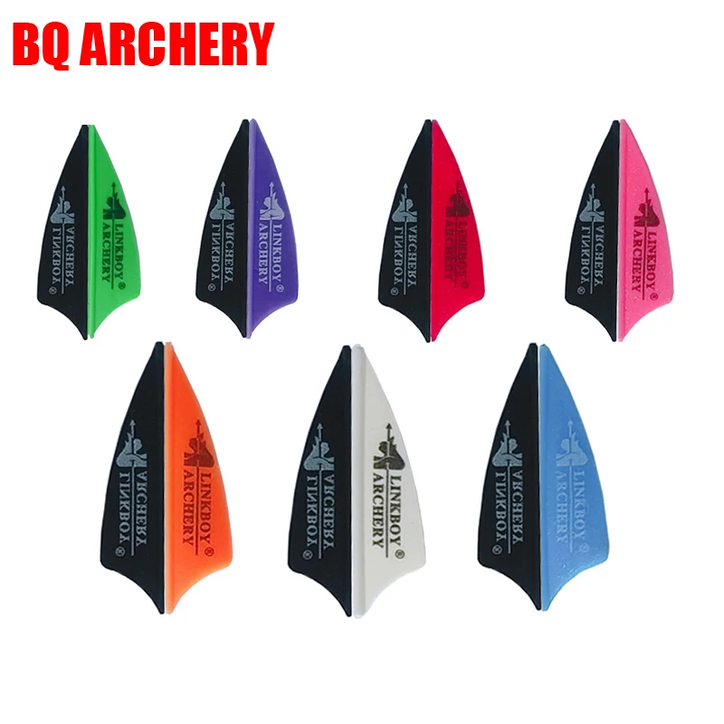 

36pcs Archery Arrow Vane 1.75 inch Plastic Arrow 24pcs color+12 white Recurve Bow Accessories Hunting Shooting Outdoor