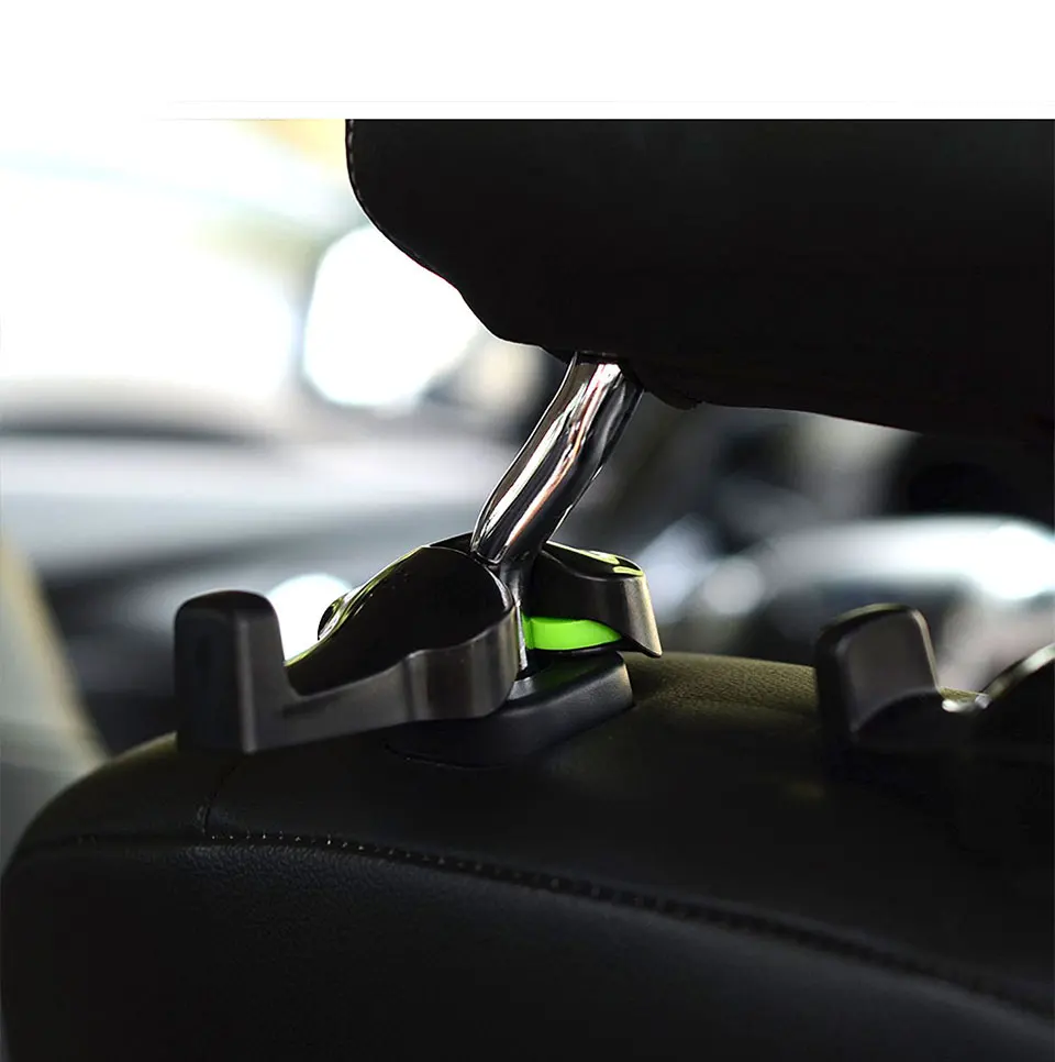 2pcs Car Seat Seat Headrest Hanger Hooks for Hanging Cloth Bags Universal Auto Organizer Car Back Seat Mount Hook Holder Clips (11)
