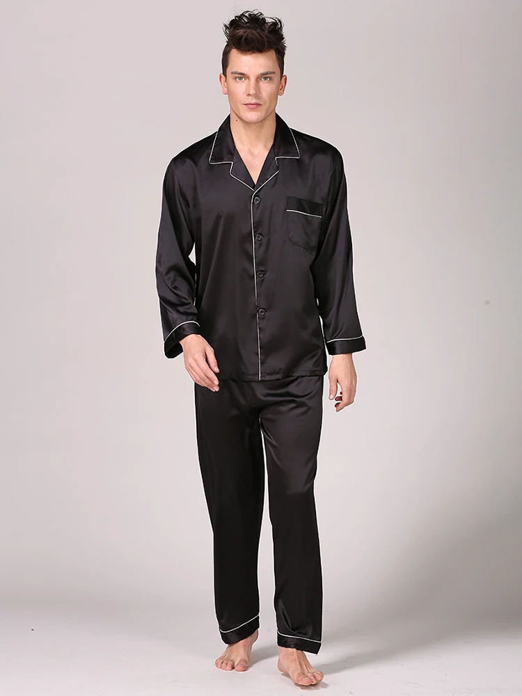 L 3XL Men Womens Pajamas Sets Pyjamas Set Long Sleeve Sleepwear Suit