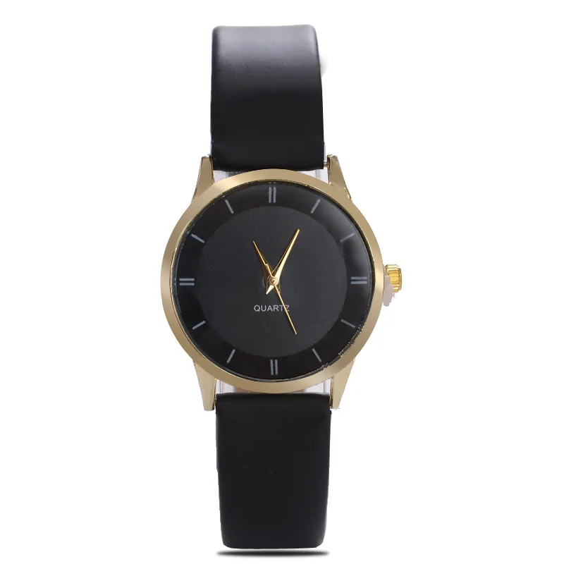 Кожаные кварцевые женские часы лучший бренд Мужские часы модные повседневные спортивные наручные часы, горячая Распродажа влюбленных Relogio Feminino Reloj Hombre - Цвет: Black women