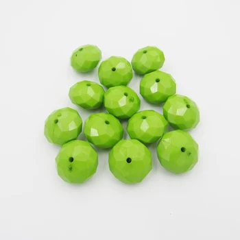 

12mm 750pcs/bag ,22mm 120pcs/bag,Light Green Solid Rondelle Beads For Chunky Necklace Jewelry Making
