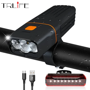 

5200mAh Bicycle Light 3*T6/L2 Bike Light Built in USB Charge Powerfull Cycling Light Waterproof Bike Accessory as Power Bank
