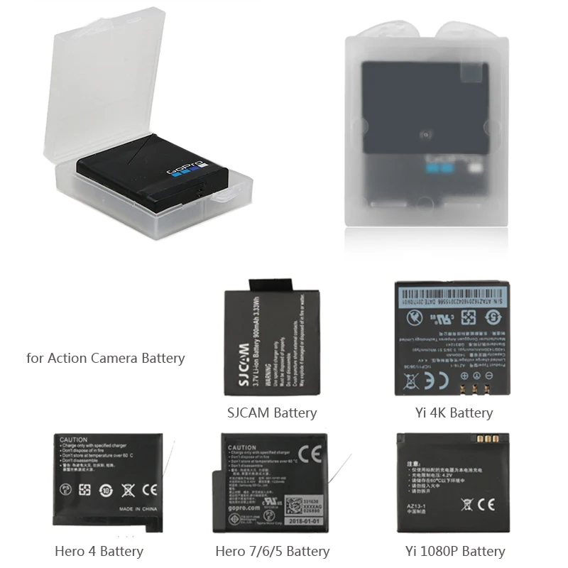 Protective Storage Box Battery Cover Case For GoPro Hero 6 5 4 SJCAM Xiaomi Yi