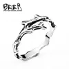 BEIER – bague squelette en bambou en acier inoxydable 316L pour hommes, style rock Punk, personnalité, bijoux de doigt, breloques, dropshipping BR8-114 ► Photo 1/4