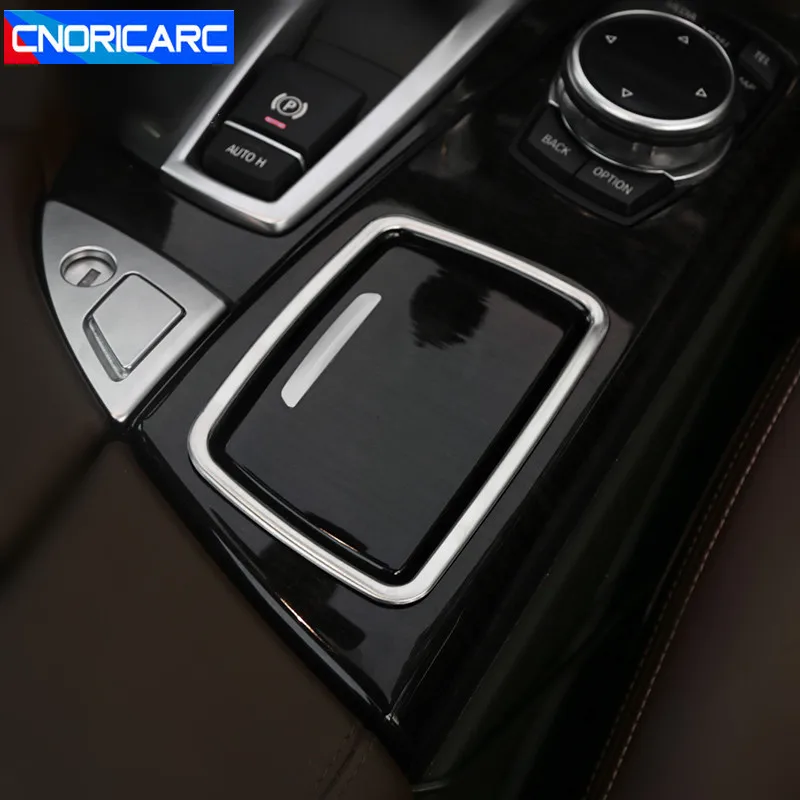 

Car Styling Armrest Gearshift Ashtray Frame Decoration Cover Trim For BMW 5 series F10 2011-2017 Interior Auto Accessories
