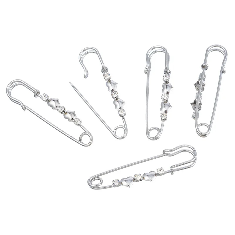 

Women Charm Pearl Blouse Shirt Collar Stick Pin Scarf Safety Pin Brooches Sweater Jewelry Fashion Clothes clips 10 pcs/lot