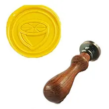 Mdlg Винтаж лимон пользовательские изображение логотипа свадебные приглашения Воск уплотнительное штамп палисандр ручки комплект