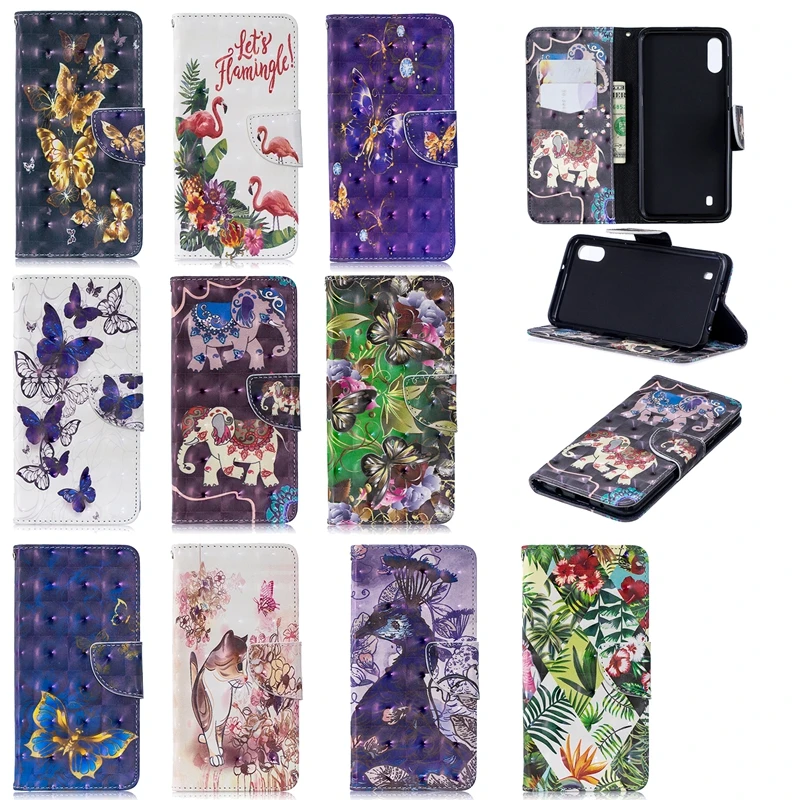 3D Leather Wallet Case For Huawei P30 Lite Y7 2019 Honor 8A Galaxy A50 A10 M10 M20 Sony Xperia 10 XA3 Owl Flip Flower 50PCS | Мобильные