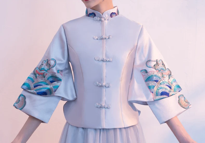 Винтажное свадебное платье подружки невесты Cheongsam современное традиционное в