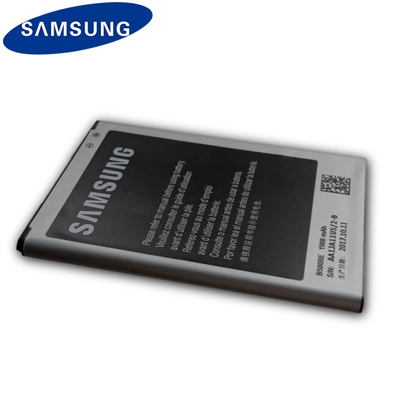 Samsung сменный аккумулятор B500BE для samsung GALAXY S4 Mini I9190 I9192 I9195 I9198 настоящий аккумулятор для телефона 1900 мАч