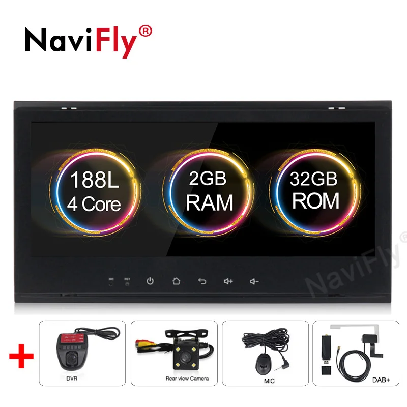 NaviFly Android9.1 32G rom 4G wifi Автомобильный мультимедийный плеер для Volkswagen VWTouareg Multivan T5(2002-2010) Автомобильный USB Радио BT RDS