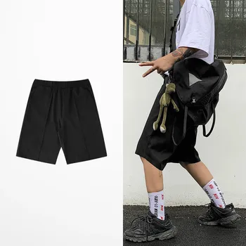 

New Fashion Suit Shorts For Men And Women Casual Wear Black Grey Color Five Point Summer Thin Short Trousers Men
