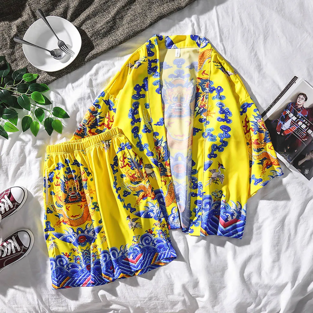 Fashion Lovers Individuality Print Top Blouse Kimono Hot Spring Clothing 2019 Best Selling Products T Shirt May24 | Мужская одежда