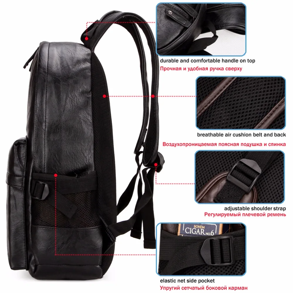 Vicuña POLO famosa marca de estilo Preppy de cuero de la escuela mochila bolsa para la universidad de diseño Simple casuales de los hombres plástico mochila Hombre Nuevo