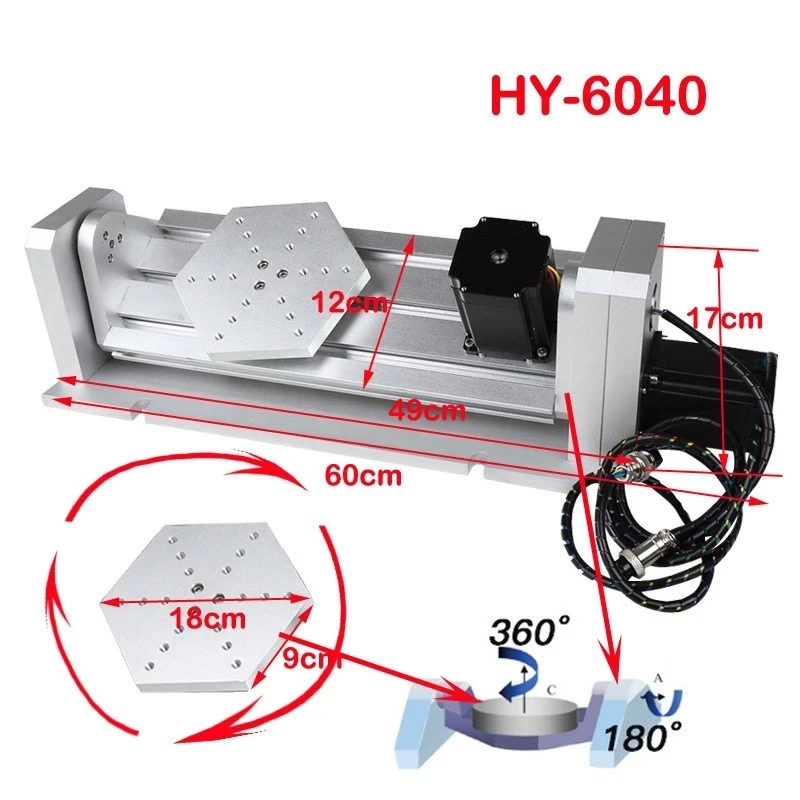 CNC 5 осевой фрезерный станок гравировальный станок CNC 6040 Mach3 USB шариковый винт CNC Тип столба дерево алюминий медь металл фрезерный станок