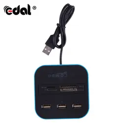 3 Порты и разъёмы нескольких USB 2,0 сплиттер Combo USB HUB Card Reader для портативных ПК Поддержка микро-tf SD M2 MS SDHC MMC USB преобразователи Горячая