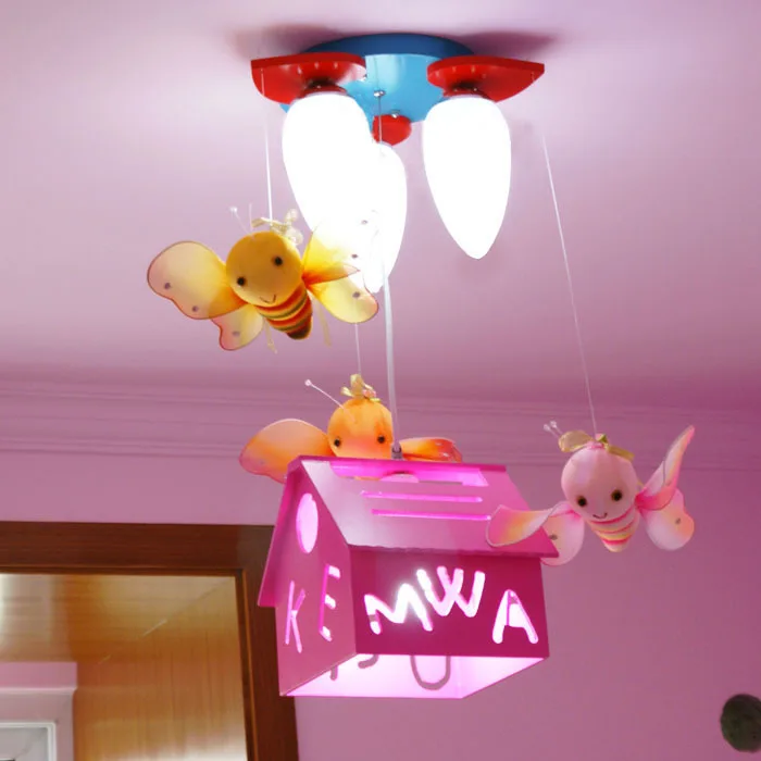 Remote control pink pendant light lamps child bedroom lights child lamp child lamps cartoon pendant light ET4218