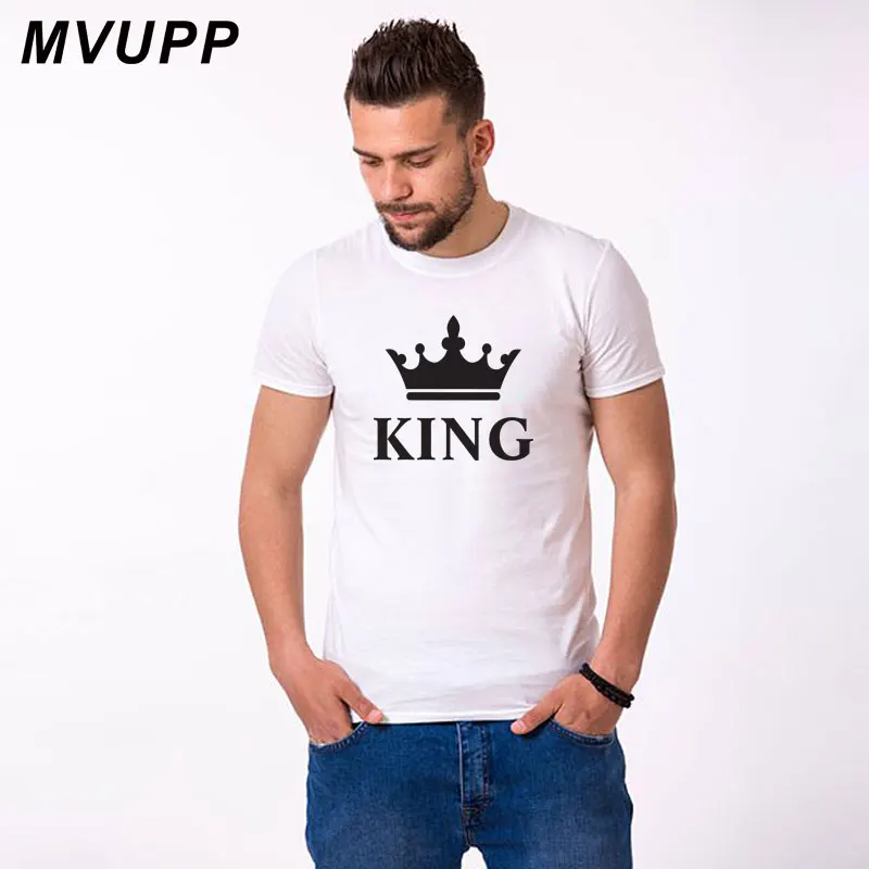 MVUPP, новинка, летняя рубашка для пары, повседневные стильные футболки для влюбленных, топы, футболки с принтом, Хлопковая женская одежда, повседневная одежда для королевы - Цвет: Style 2