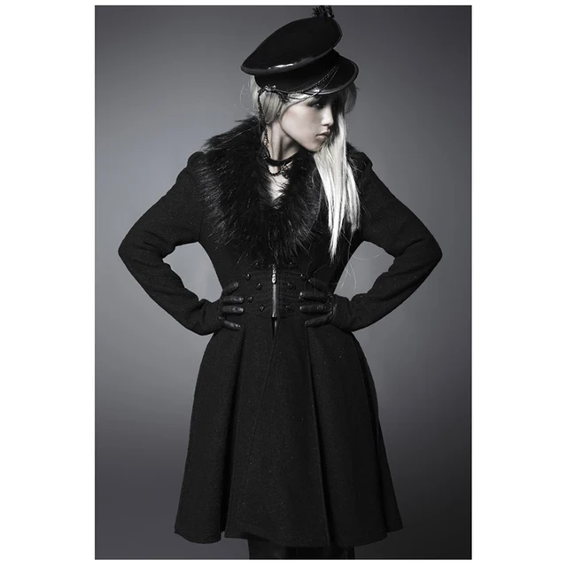 Steampunk Gothic Winter Coat Thickening Heavy Hair Get Long Knee Length Woman Woolen Coat Long Steampunk Gothic Winter Coat Thickening Heavy Hair Get Long Knee Length Woman Woolen Coat Long