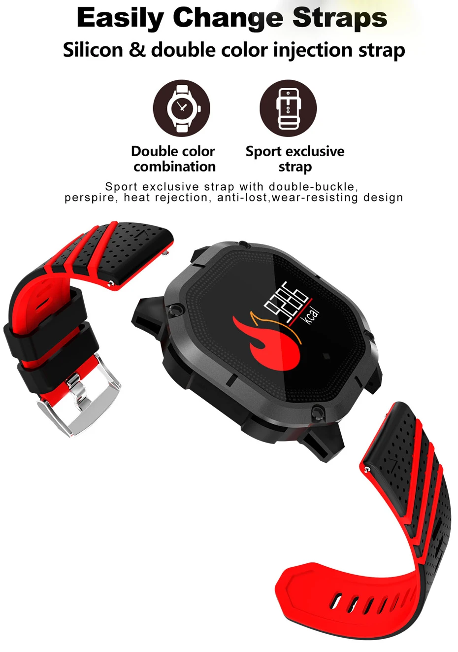 COLMI K5 Smart watch IP68 Waterproof Multiple Sports Modes Cycling Swimming Heart Rate Monitor Blood oxygen Blood pressure Clock 12