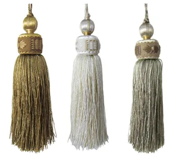 

Deluxe Euro Style Curtain Valance Accessories Multi-colored Viscose Table Runner Tassel Drops 16cm Length Big Tassels 5 colors