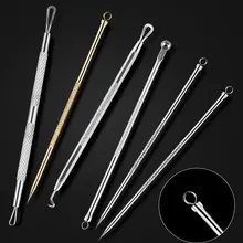 Профессиональные антибактериальные 5 шт. Нержавеющая сталь Черноголовых Прыщи Угри иглы комедона порока экстрактор для удаления Набор инструментов Комплект