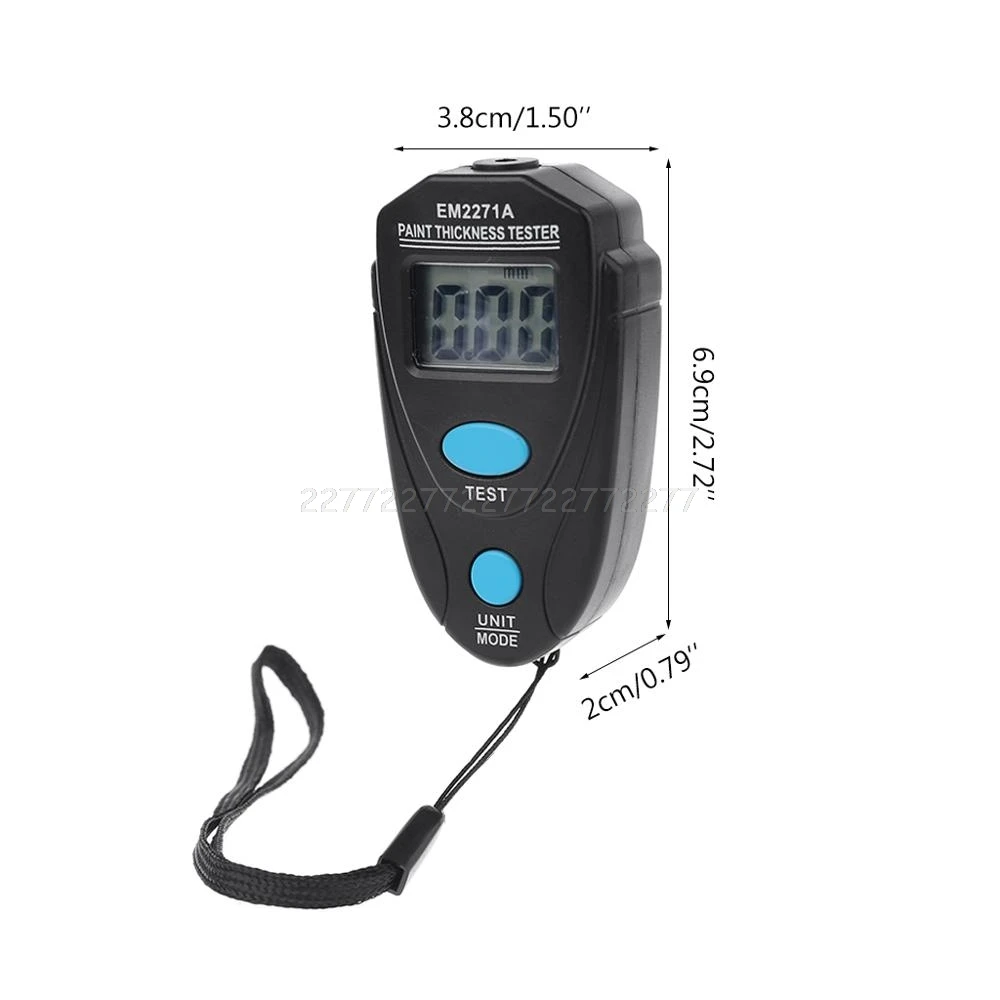 EM2271/EM2271A Мини ЖК цифровой автомобильный толщиномер тестер краски для автомобиля