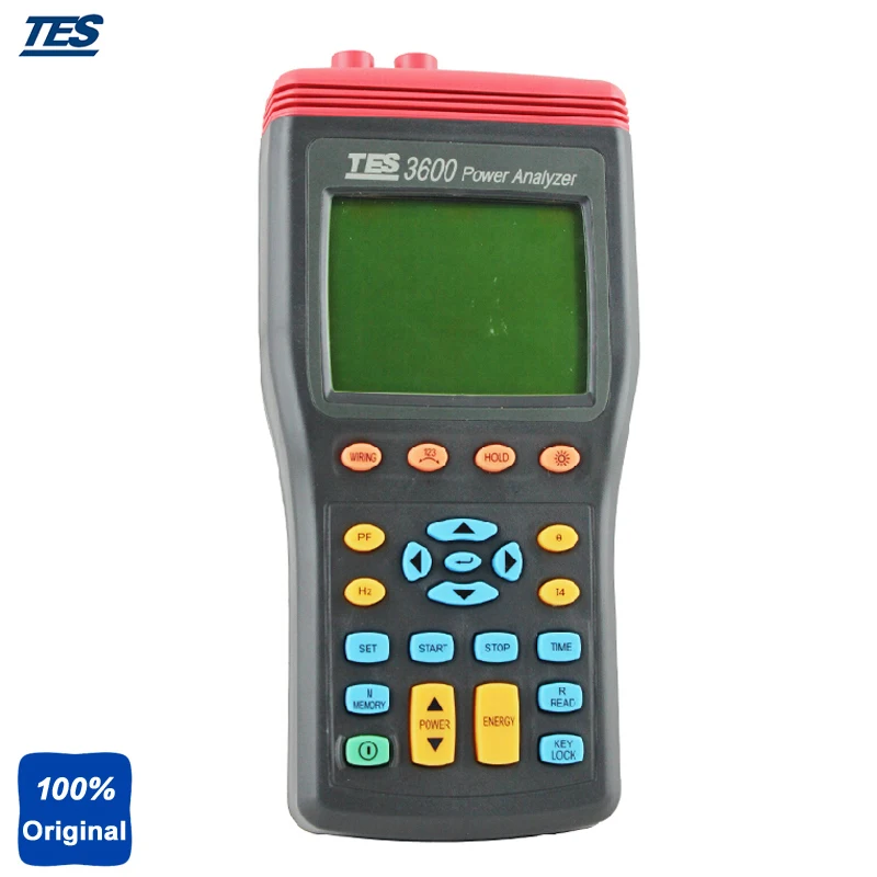 TES-3600 Мощность кВт, Квар, кВА, PF, Гц, и энергия кВт-ч, измерение KVARh и KVAh, 3 фазы Мощность анализатор