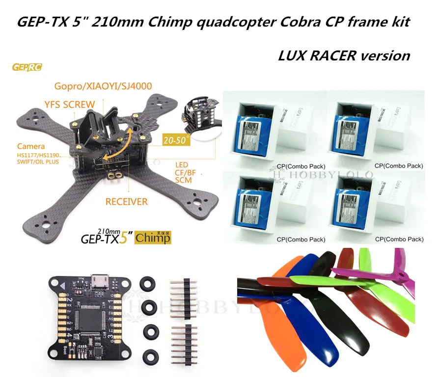 DIY FPV-системы мини Drone ПВС-TX 5 &quot210 мм шимпанзе Quadcopter CP рамка Комплект Cobra cp2205