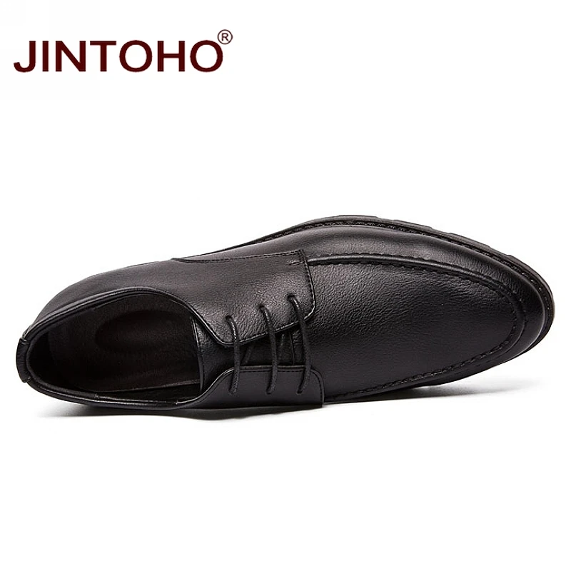 JINTOHO 2019 новые мужские официальные туфли итальянские из натуральной кожи дешевые